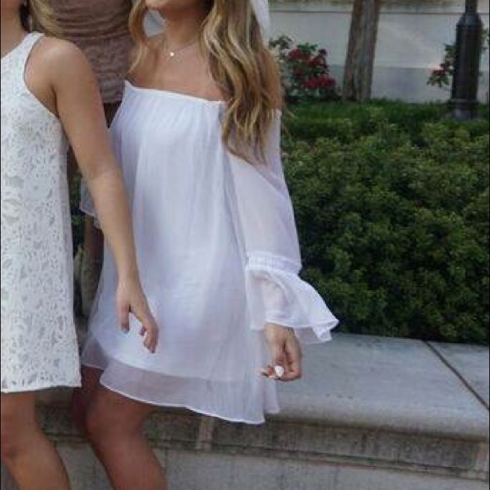 GUESS white flowy GRADUATION dress